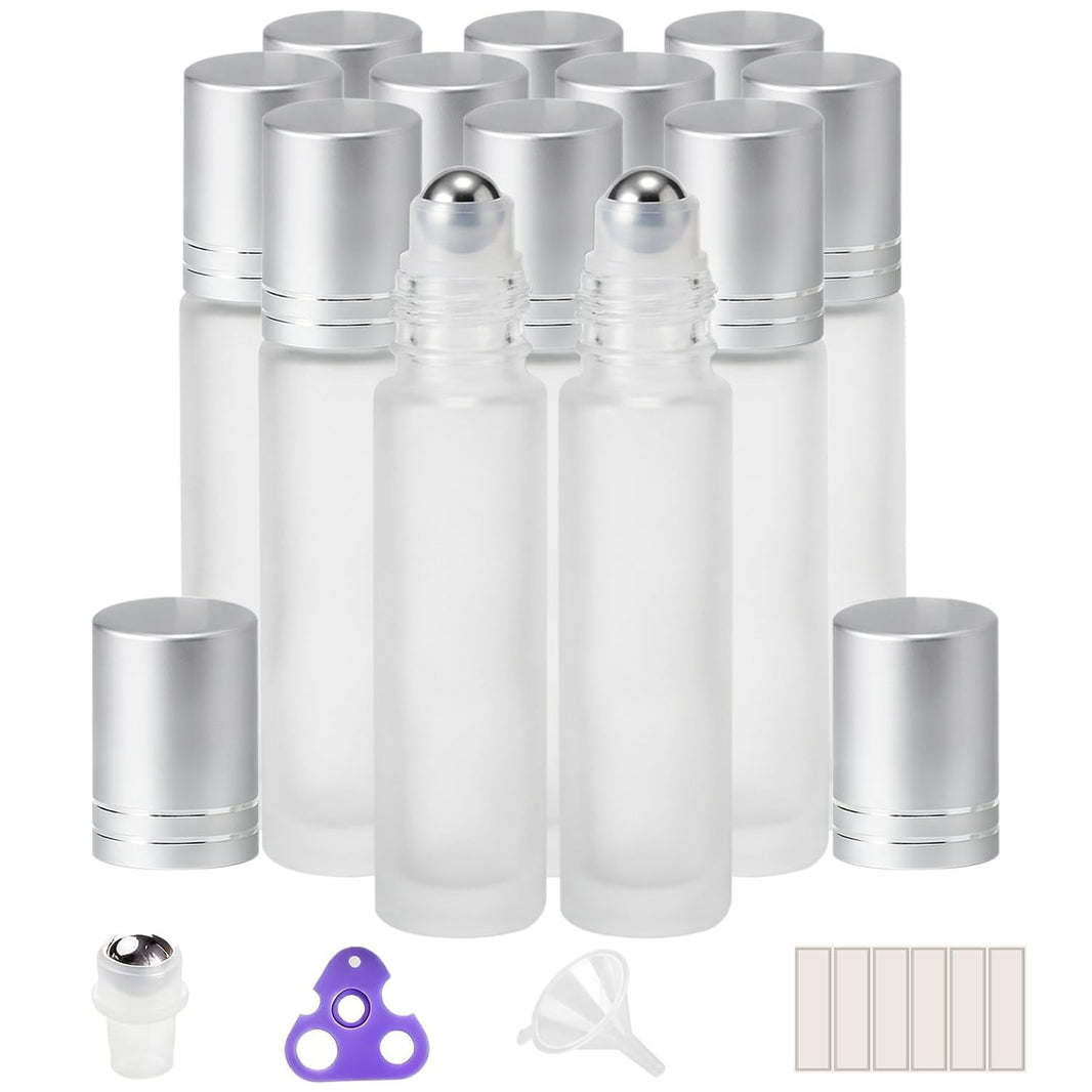 PrettyCare 4 Pack Amber Glass Oil Roller Bottles for Essential Oils 10ml, Roll On Bottles with Stainless Steel Roller Ball Leak-Proof Perfume Travel Refillable Bottle Empty, Beauty & Personal Care-PrettyCare 4 Pack Amber Glass Oil Roller Bottles for Essential Oils 10ml, Roll On Bottles with Stainless Steel Roller Ball Leak-Proof Perfume Travel Refillable Bottle Empty, Beauty & Personal Care