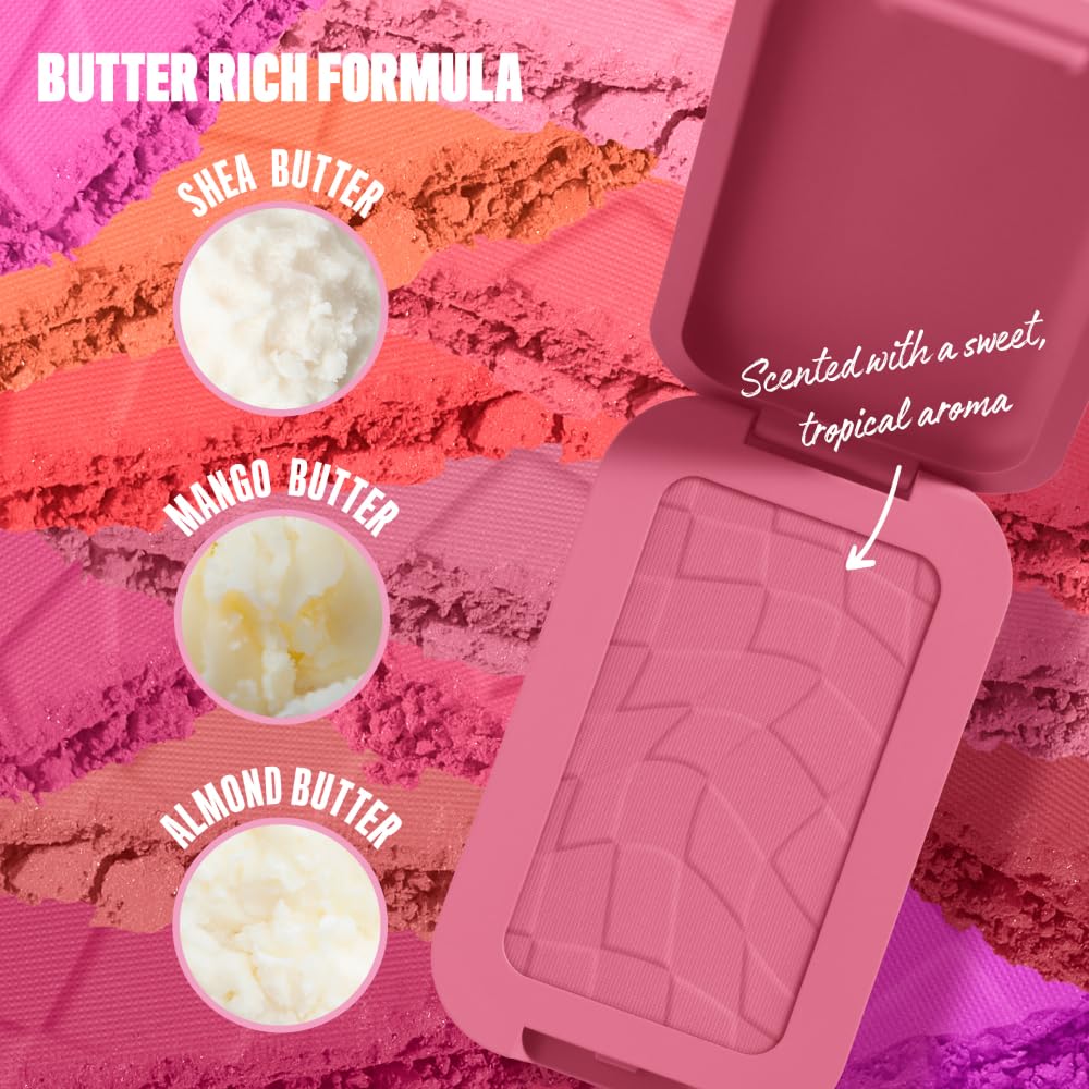 NYX PROFESSIONAL MAKEUP Buttermelt Powder Blush, Fade and Transfer-Resistant Blush, Up to 12HR Make Up Wear, Vegan Formula - For The Butta-NYX PROFESSIONAL MAKEUP Buttermelt Powder Blush, Fade and Transfer-Resistant Blush, Up to 12HR Make Up Wear, Vegan Formula - For The Butta