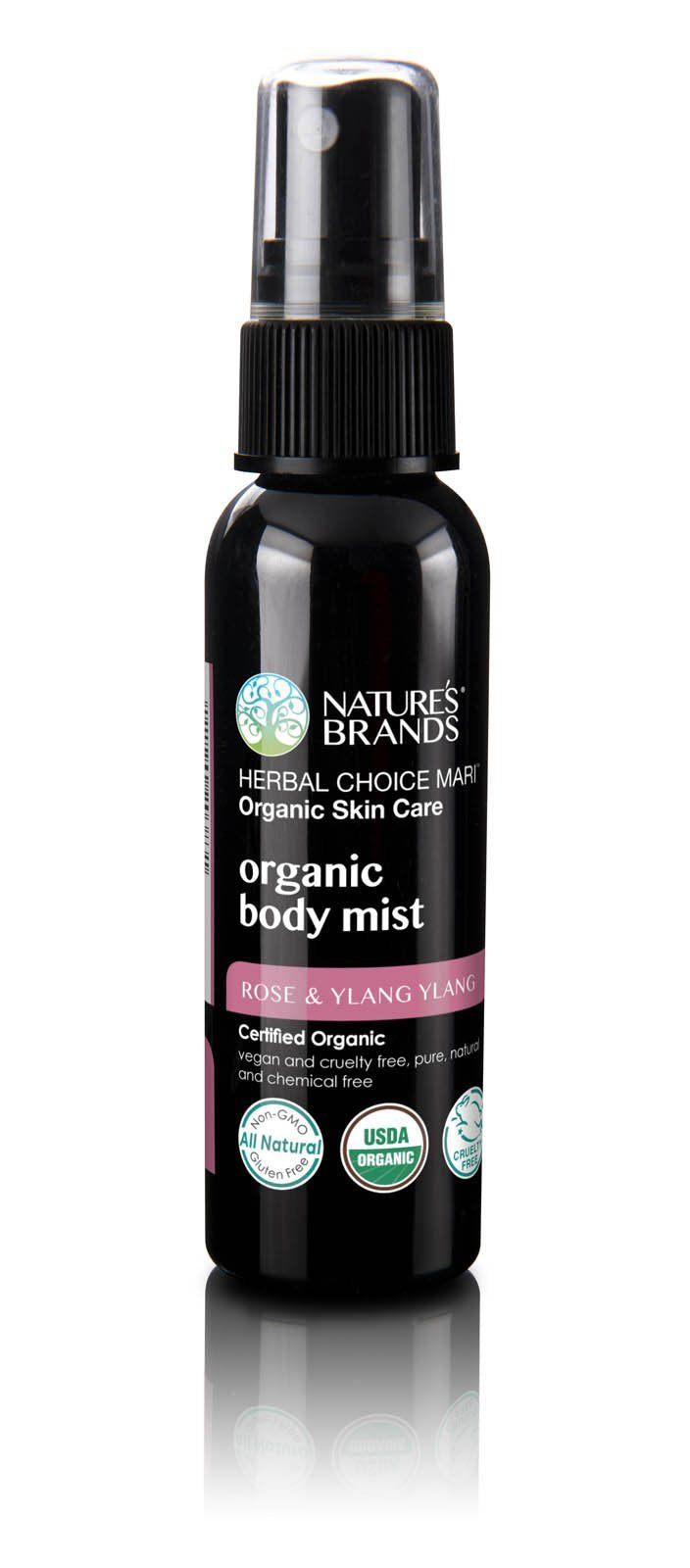Herbal Choice Mari Organic Body Mist, Rose & Ylang Ylang; 8floz BPA-Free Plastic-Herbal Choice Mari Organic Body Mist, Rose & Ylang Ylang; 8floz BPA-Free Plastic
