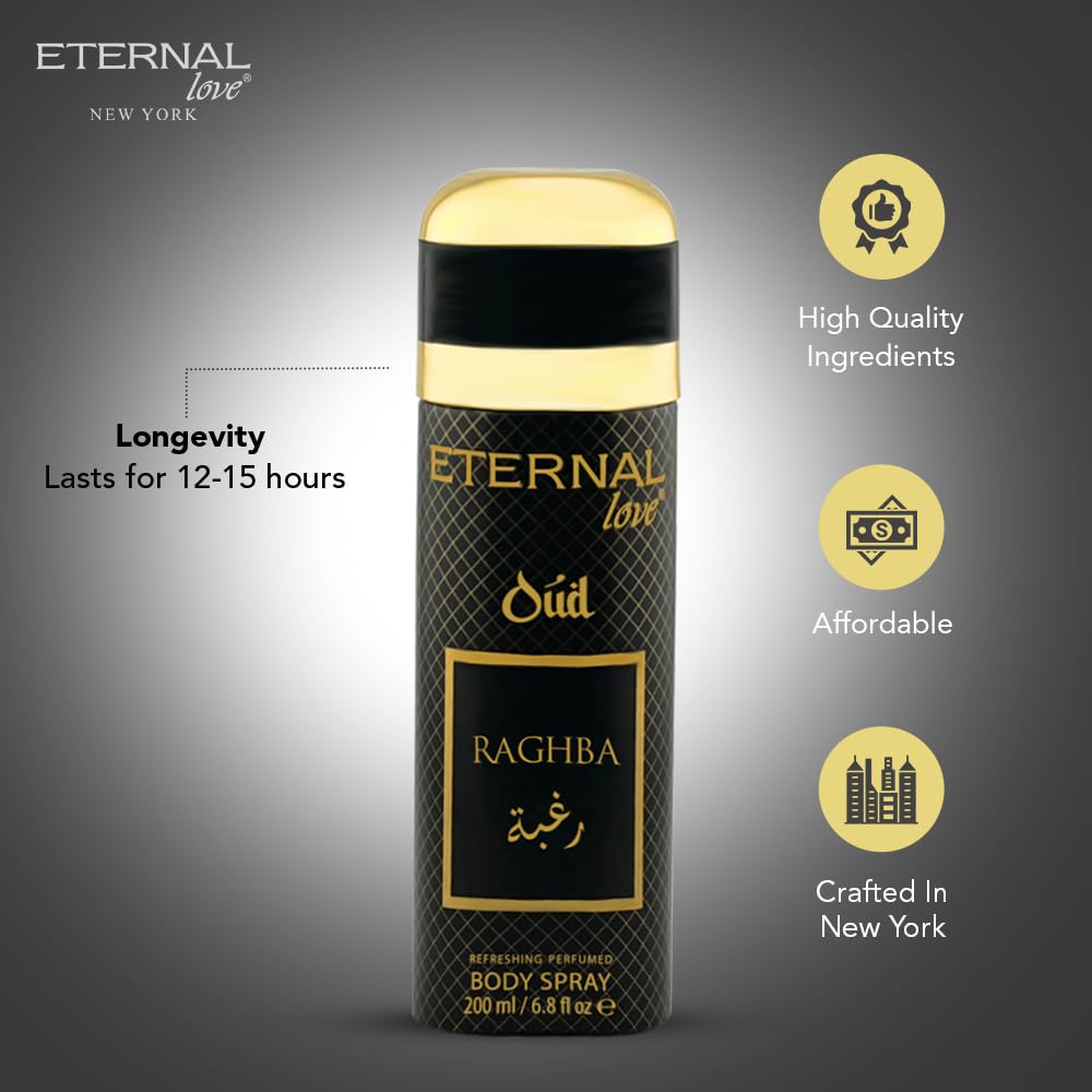 Eternal Love Amber Oud - Long Lasting Unisex Eau de Parfum - Warm Woody Oriental Fragrance with Oud & Amber - Dubai Inspired Arabic Scent - 3.4oz-Eternal Love Amber Oud - Long Lasting Unisex Eau de Parfum - Warm Woody Oriental Fragrance with Oud & Amber - Dubai Inspired Arabic Scent - 3.4oz