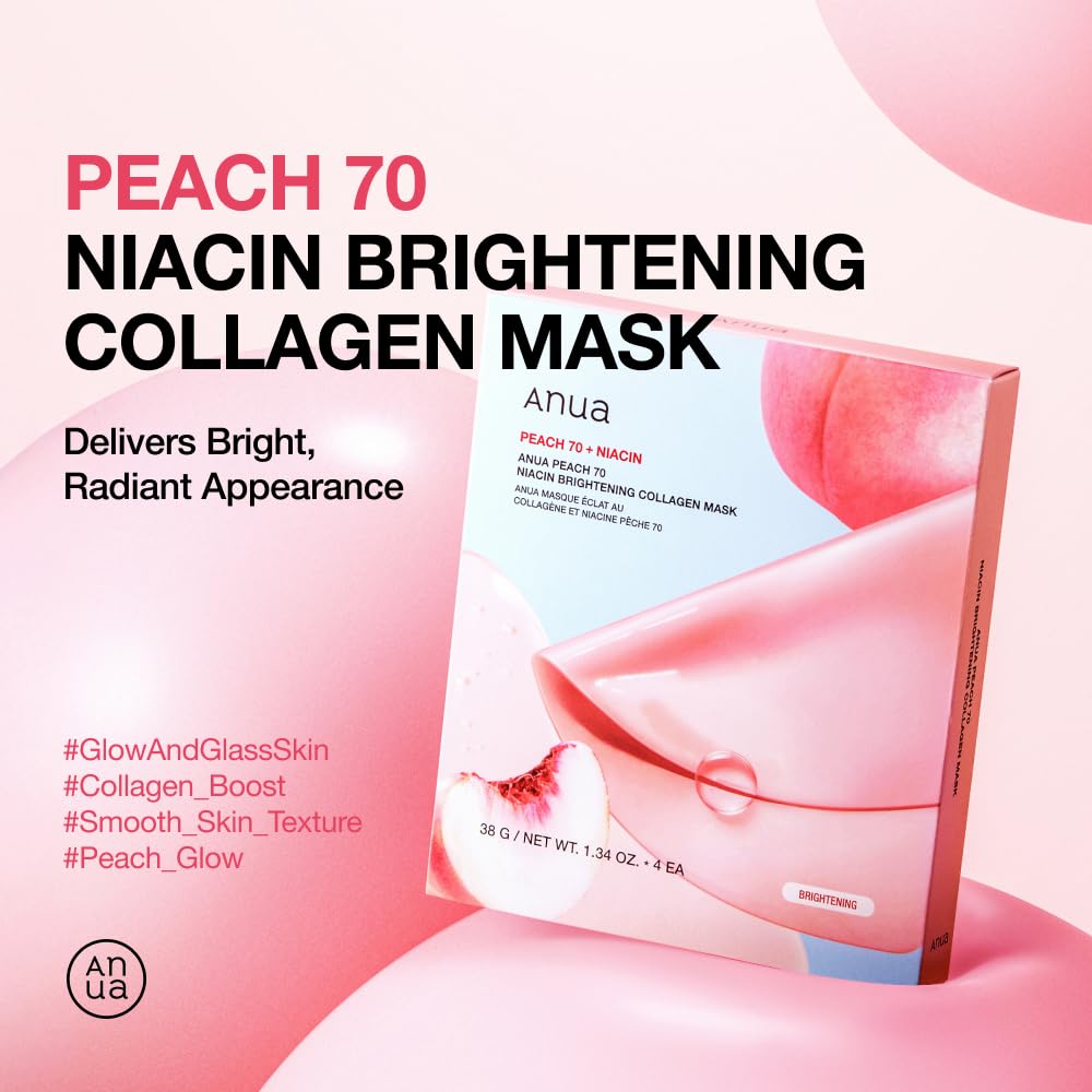 ANUA Peach 70 Niacin Brightening Collagen Mask-ANUA Peach 70 Niacin Brightening Collagen Mask