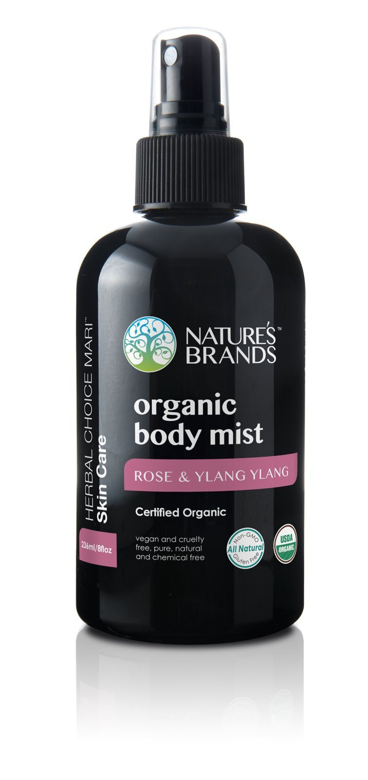 Herbal Choice Mari Organic Body Mist, Rose & Ylang Ylang; 8floz BPA-Free Plastic-Herbal Choice Mari Organic Body Mist, Rose & Ylang Ylang; 8floz BPA-Free Plastic