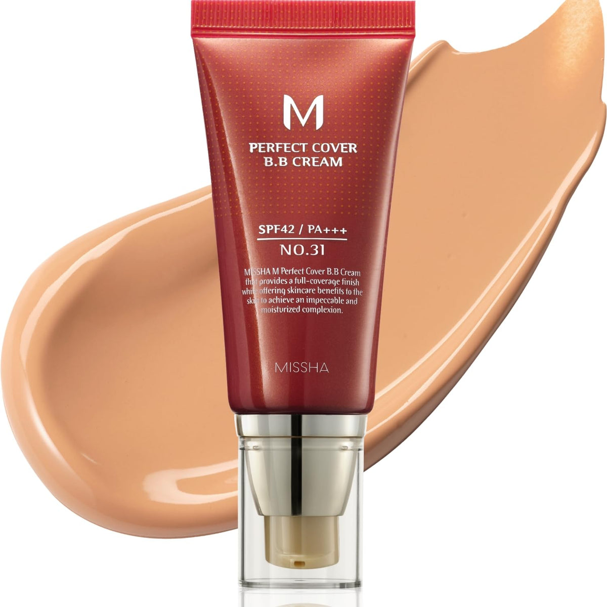 MISSHA M Perfect Cover BB Cream No.23 Natural Beige -Light/Medium with Cool/Neutral Undertone SPF 42 PA +++ 1.69 Fl Oz - Tinted Moisturizer for face with SPF-MISSHA M Perfect Cover BB Cream No.23 Natural Beige -Light/Medium with Cool/Neutral Undertone SPF 42 PA +++ 1.69 Fl Oz - Tinted Moisturizer for face with SPF