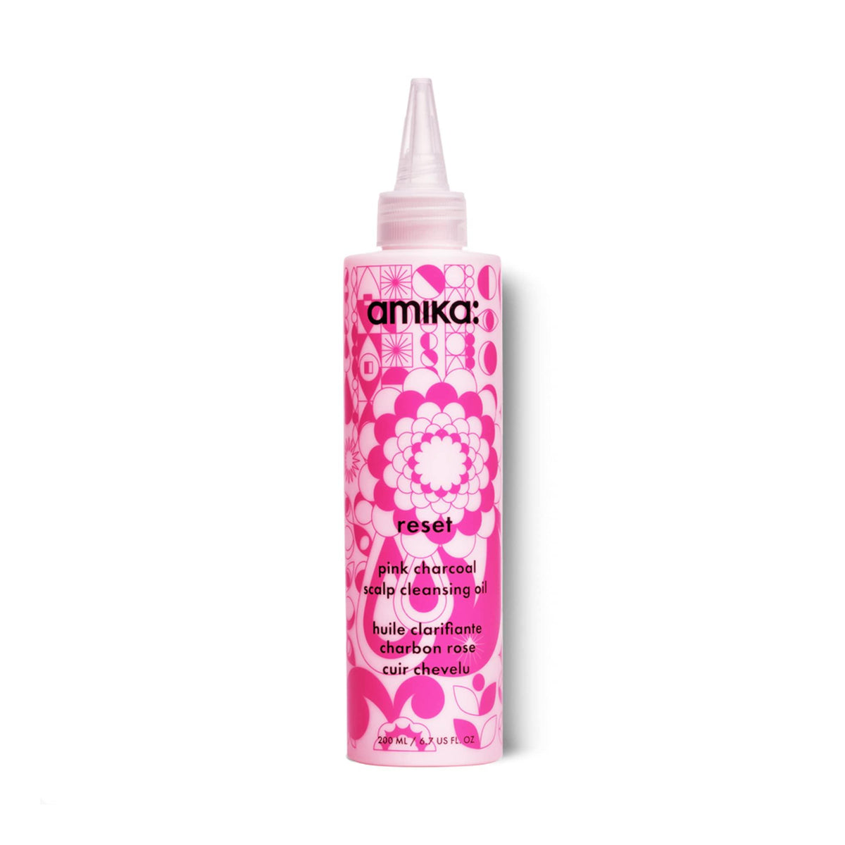 Amika Reset Pink Charcoal Scalp Cleansing Oil 6.7 oz-Amika Reset Pink Charcoal Scalp Cleansing Oil 6.7 oz