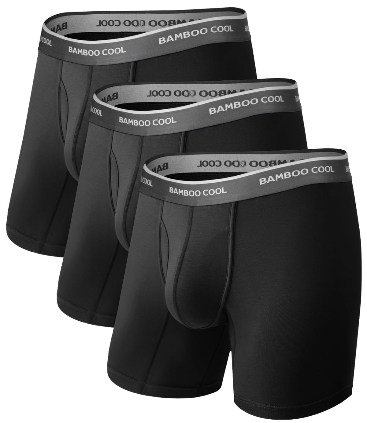 BAMBOO COOL Ultra Soft Mens Underwear Boxer Briefs Multi-pack | Bamboo Fabric‌,No Ride Up,More Breathable Than Cotton-BAMBOO COOL Ultra Soft Mens Underwear Boxer Briefs Multi-pack | Bamboo Fabric‌,No Ride Up,More Breathable Than Cotton
