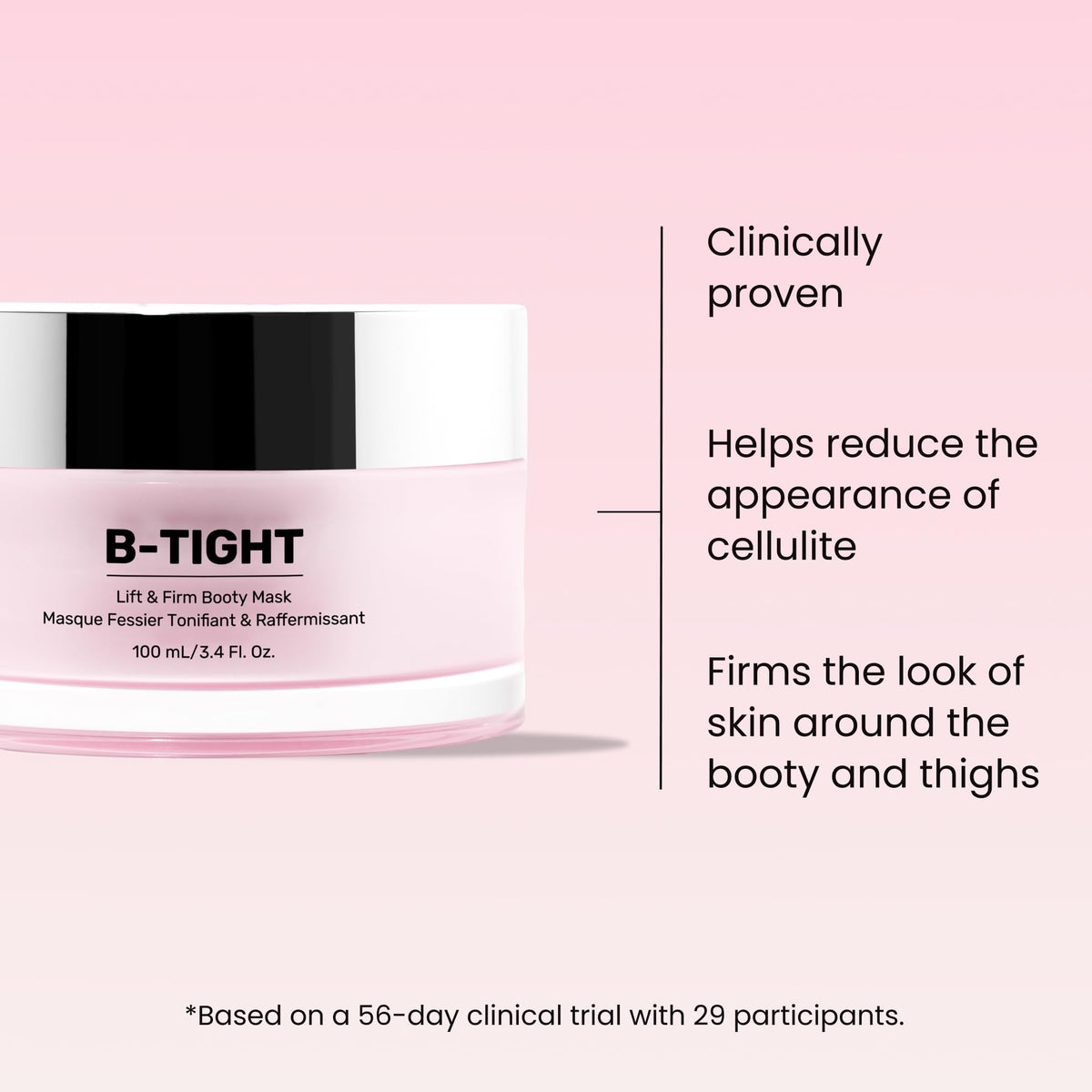 MAËLYS B-TIGHT Lift & Firm Booty Mask - Skin Tightening & Firming Cream for Booty & Thighs - Cellulite Cream with Caffeine & Brazilian Peppertree - Butt Mask for Smooth-Looking Skin (3.4 Fl Oz)-MAËLYS B-TIGHT Lift & Firm Booty Mask - Skin Tightening & Firming Cream for Booty & Thighs - Cellulite Cream with Caffeine & Brazilian Peppertree - Butt Mask for Smooth-Looking Skin (3.4 Fl Oz)