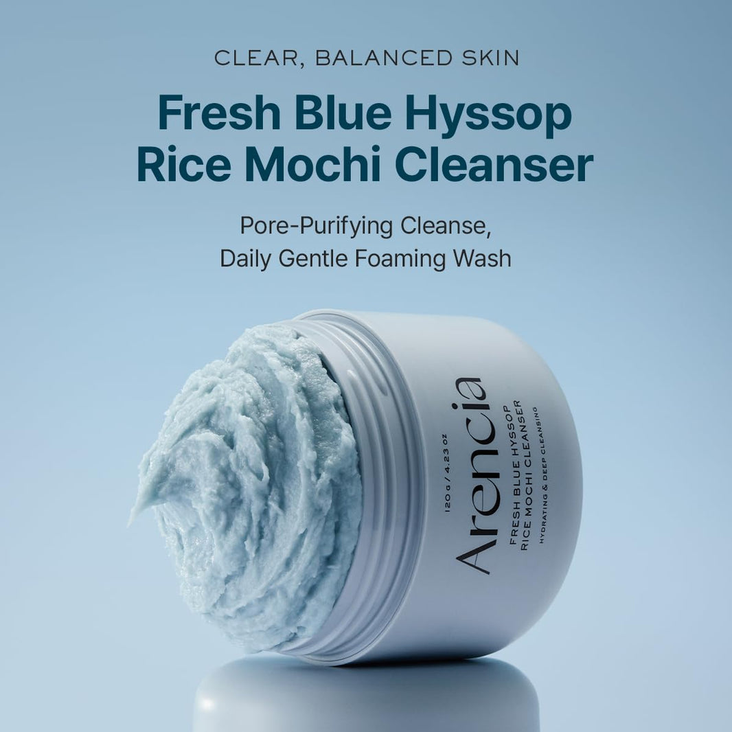 Arencia Fresh Blue Hyssop Rice Mochi Cleanser-Arencia Fresh Blue Hyssop Rice Mochi Cleanser