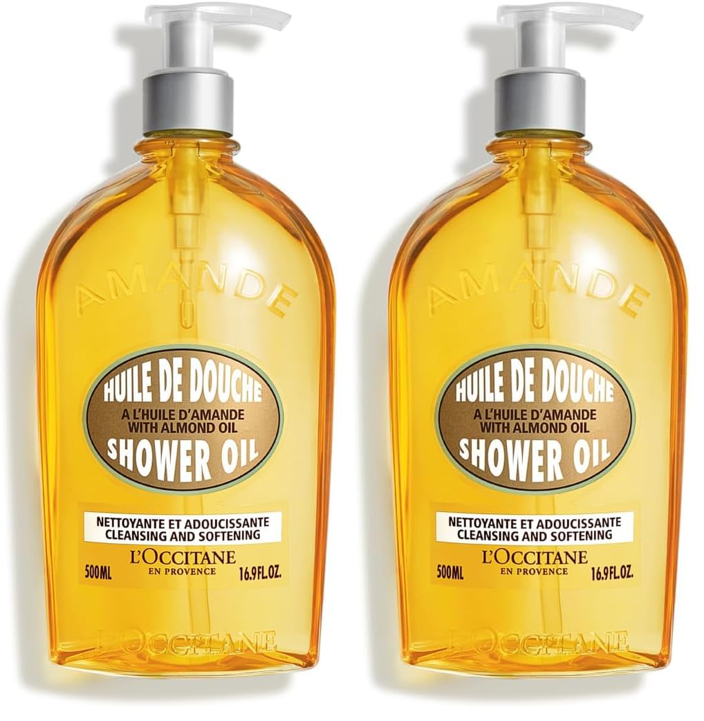 L'OCCITANE Cleansing & Softening Almond Shower Oil, Body Wash & Shaving Base Purifies & Smooths Without Drying Skin, Milky Lather, Nourishing Skincare-L'OCCITANE Cleansing & Softening Almond Shower Oil, Body Wash & Shaving Base Purifies & Smooths Without Drying Skin, Milky Lather, Nourishing Skincare