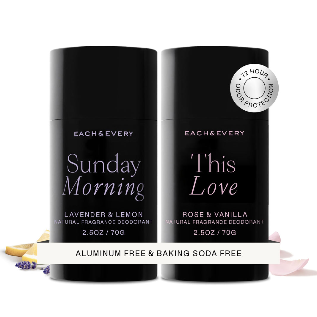 Each & Every Aluminum Free Deodorant for Women & Men – Natural Fragrance 72-Hr Odor Protection, Non-Toxic Deodorant for Sensitive Skin, EWG Verified, Baking Soda Free - Cedar & Vanilla 2 Pack, 2.5oz-Each & Every Aluminum Free Deodorant for Women & Men – Natural Fragrance 72-Hr Odor Protection, Non-Toxic Deodorant for Sensitive Skin, EWG Verified, Baking Soda Free - Cedar & Vanilla 2 Pack, 2.5oz