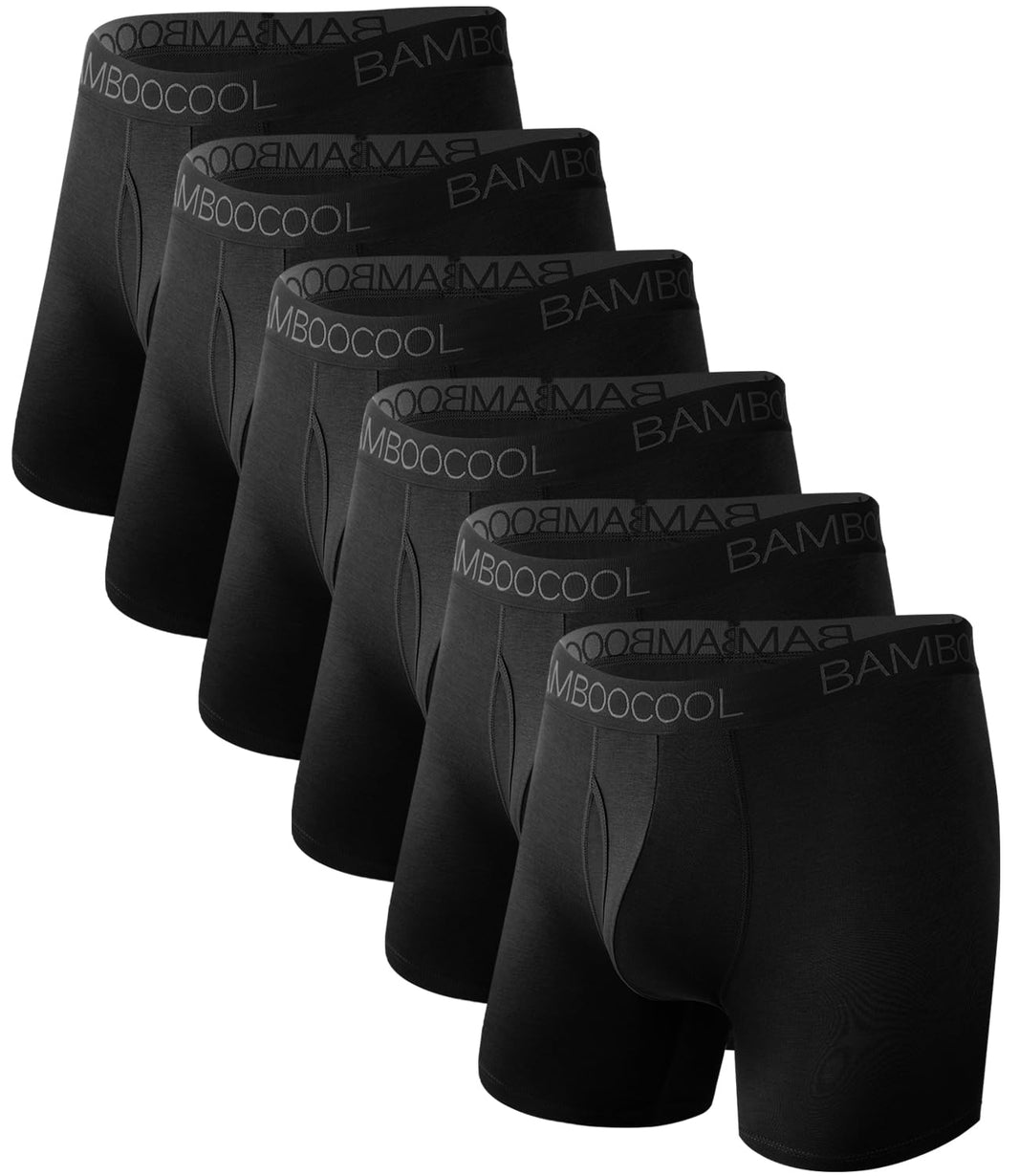 BAMBOO COOL Ultra Soft Mens Underwear Boxer Briefs Multi-pack | Bamboo Fabric‌,No Ride Up,More Breathable Than Cotton-BAMBOO COOL Ultra Soft Mens Underwear Boxer Briefs Multi-pack | Bamboo Fabric‌,No Ride Up,More Breathable Than Cotton