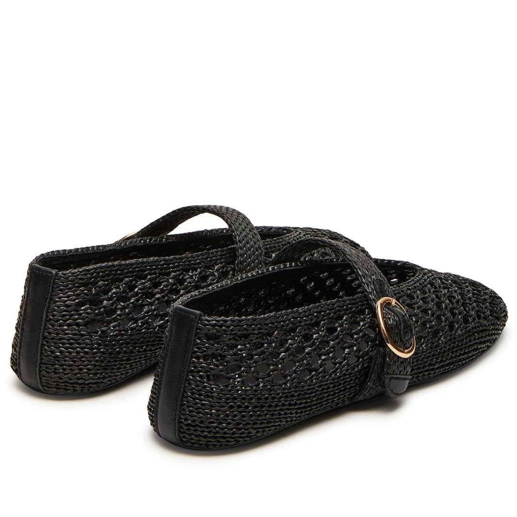 Woven Ballet Flats Women Mesh Raffia Flats Round Toe Mary Janes Comfortable Ballerina Flat Shoes-Woven Ballet Flats Women Mesh Raffia Flats Round Toe Mary Janes Comfortable Ballerina Flat Shoes