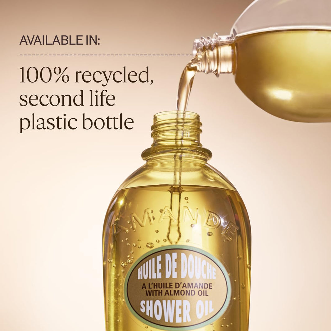 L'OCCITANE Cleansing & Softening Almond Shower Oil, Body Wash & Shaving Base Purifies & Smooths Without Drying Skin, Milky Lather, Nourishing Skincare-L'OCCITANE Cleansing & Softening Almond Shower Oil, Body Wash & Shaving Base Purifies & Smooths Without Drying Skin, Milky Lather, Nourishing Skincare