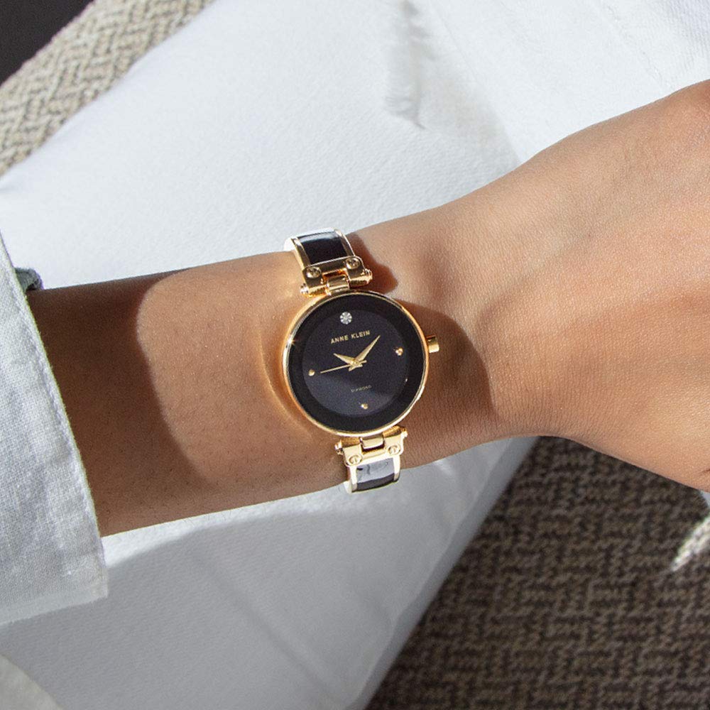 Anne Klein Women's Genuine Diamond Dial Bangle Watch-Anne Klein Women's Genuine Diamond Dial Bangle Watch