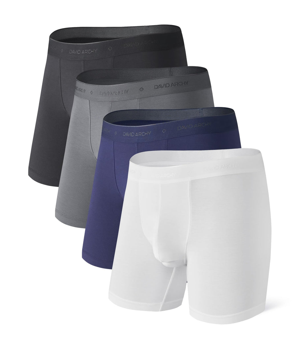 DAVID ARCHY Men's Underwear Modal Boxer Briefs Trunks Multi-Pack | Dual Pouch with Fly, Ultra Soft Second Skin Feel, Breathable Stretch Spandex, Anti Chafing, Daily Lounging Work Travel-DAVID ARCHY Men's Underwear Modal Boxer Briefs Trunks Multi-Pack | Dual Pouch with Fly, Ultra Soft Second Skin Feel, Breathable Stretch Spandex, Anti Chafing, Daily Lounging Work Travel