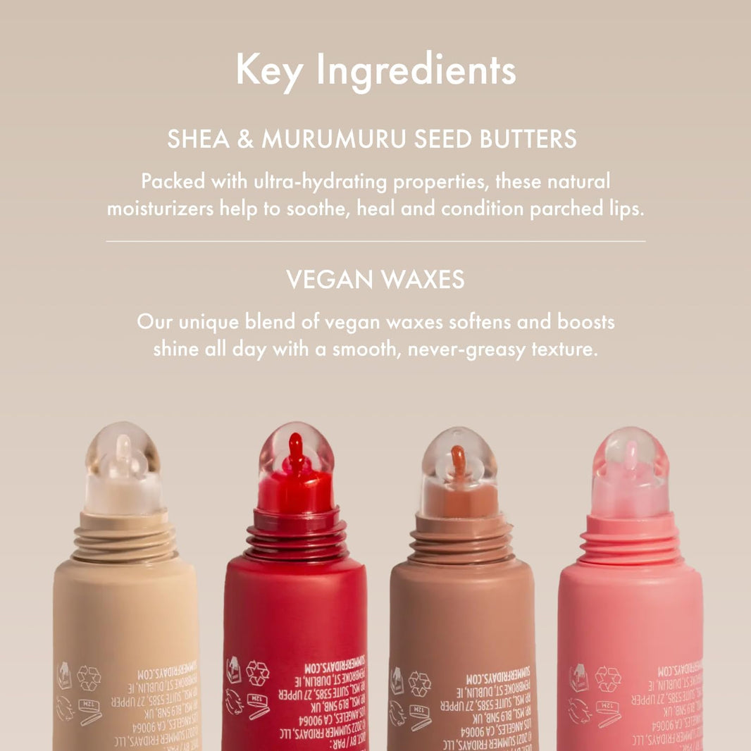 Summer Fridays Lip Butter Balm - Moisturizing Lip Gloss for Instant Shine + Sheer Color - With Nourishing Shea Butter - Everyday Makeup + Skin Care Summer Essentials - Vegan - Pink Sugar (.5 Oz)-Summer Fridays Lip Butter Balm - Moisturizing Lip Gloss for Instant Shine + Sheer Color - With Nourishing Shea Butter - Everyday Makeup + Skin Care Summer Essentials - Vegan - Pink Sugar (.5 Oz)