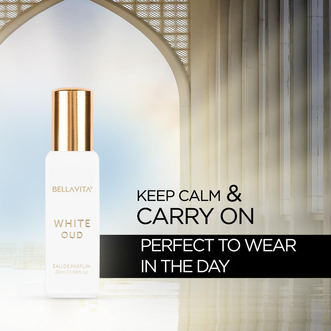 Bellavita Luxury WHITE OUD Eau de Parfum | 20 ml (0.7 fl.oz.) | Travel Size Perfume for Men and Women | Fruity, Artemisia Lemon, Freesia, and Tobacco Notes | Long Lasting Unisex Fragrance-Bellavita Luxury WHITE OUD Eau de Parfum | 20 ml (0.7 fl.oz.) | Travel Size Perfume for Men and Women | Fruity, Artemisia Lemon, Freesia, and Tobacco Notes | Long Lasting Unisex Fragrance