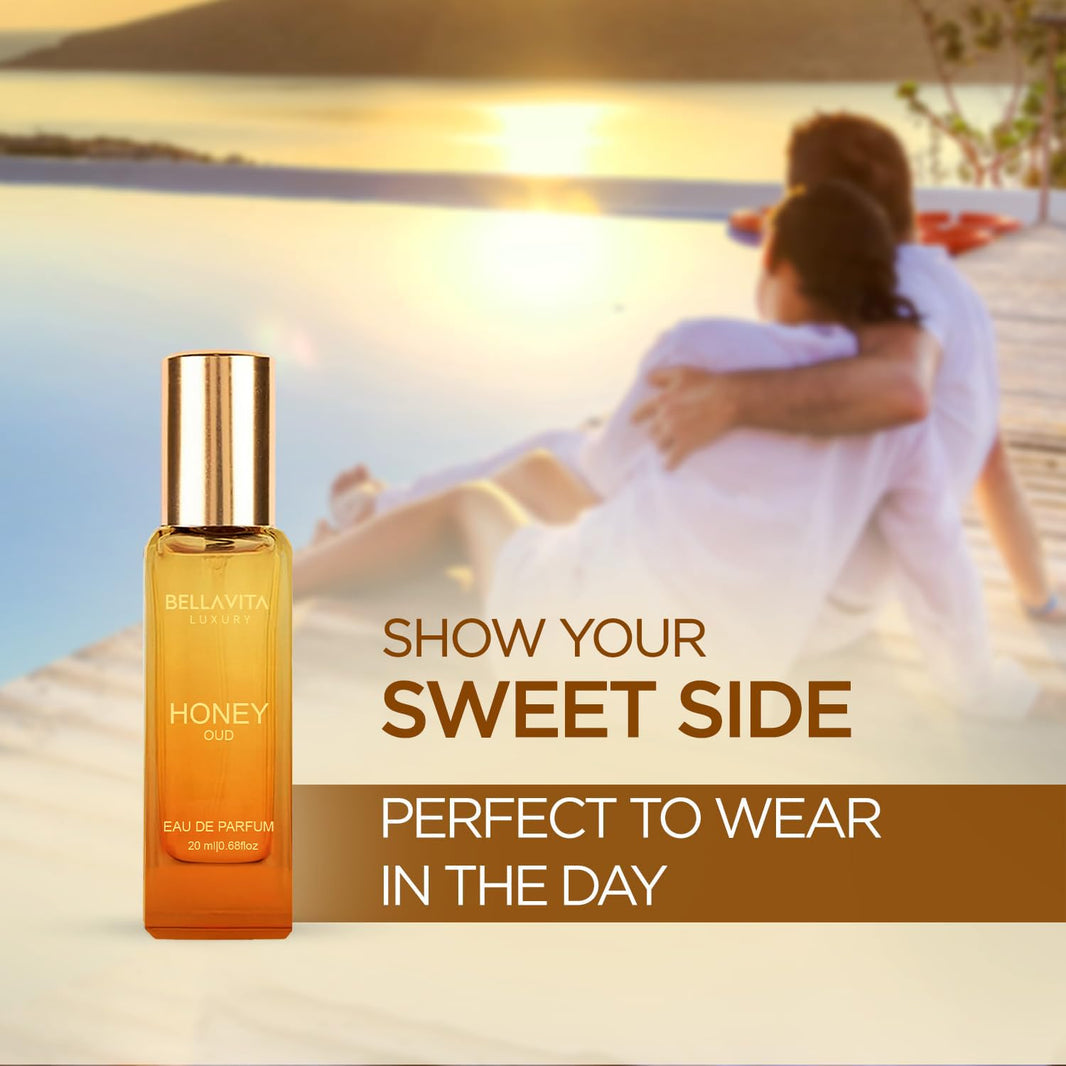Bellavita Luxury Honey oud Eau de Parfum | 20 ml (0.7 fl.oz.) | Travel Size Perfume for Men and Women | Sweet Honey, Bergamot, Oud, and Amber Notes | Long Lasting Unisex Fragrance-Bellavita Luxury Honey oud Eau de Parfum | 20 ml (0.7 fl.oz.) | Travel Size Perfume for Men and Women | Sweet Honey, Bergamot, Oud, and Amber Notes | Long Lasting Unisex Fragrance