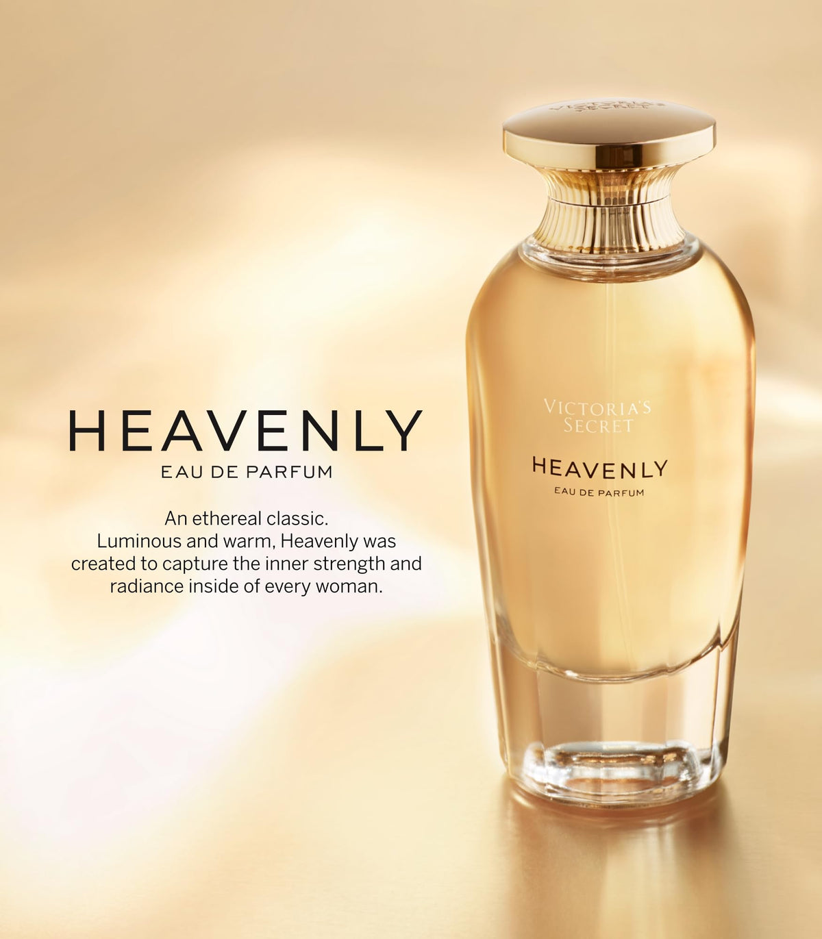 Victoria's Secret Heavenly Eau de Parfum, Notes of Gold Musk, Vanilla Sandalwood & White Jasmine, Perfumes for Women (3.4 oz)-Victoria's Secret Heavenly Eau de Parfum, Notes of Gold Musk, Vanilla Sandalwood & White Jasmine, Perfumes for Women (3.4 oz)