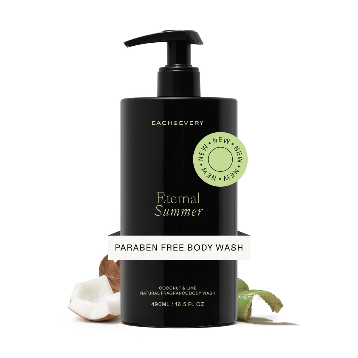 Each & Every Body Wash for Women and Men - Skin Feels Hydrated, Smooth & Soft - Ceramides, Lactic Acid AHA & Moringa Oil - 100% Natural Fragrance Gel - Eternal Summer, Coconut & Lime - 16.5 Fl Oz-Each & Every Body Wash for Women and Men - Skin Feels Hydrated, Smooth & Soft - Ceramides, Lactic Acid AHA & Moringa Oil - 100% Natural Fragrance Gel - Eternal Summer, Coconut & Lime - 16.5 Fl Oz