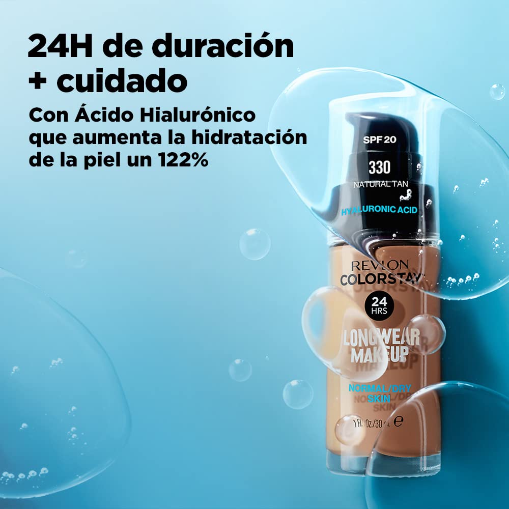 Revlon Liquid Foundation, ColorStay Face Makeup for Normal & Dry Skin, SPF 20, Longwear Medium-Full Coverage with Natural Finish, 240 Medium Beige, 1 Fl Oz-Revlon Liquid Foundation, ColorStay Face Makeup for Normal & Dry Skin, SPF 20, Longwear Medium-Full Coverage with Natural Finish, 240 Medium Beige, 1 Fl Oz
