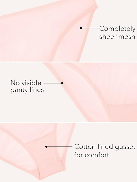 Smart & Sexy Women's Lace Trim & Mesh Panty Sexy Thongs & Cheeky Bikinis 2 Pack Blushing Rose/Black Hue XXL (Clearance)-Smart & Sexy Women's Lace Trim & Mesh Panty Sexy Thongs & Cheeky Bikinis 2 Pack Blushing Rose/Black Hue XXL (Clearance)