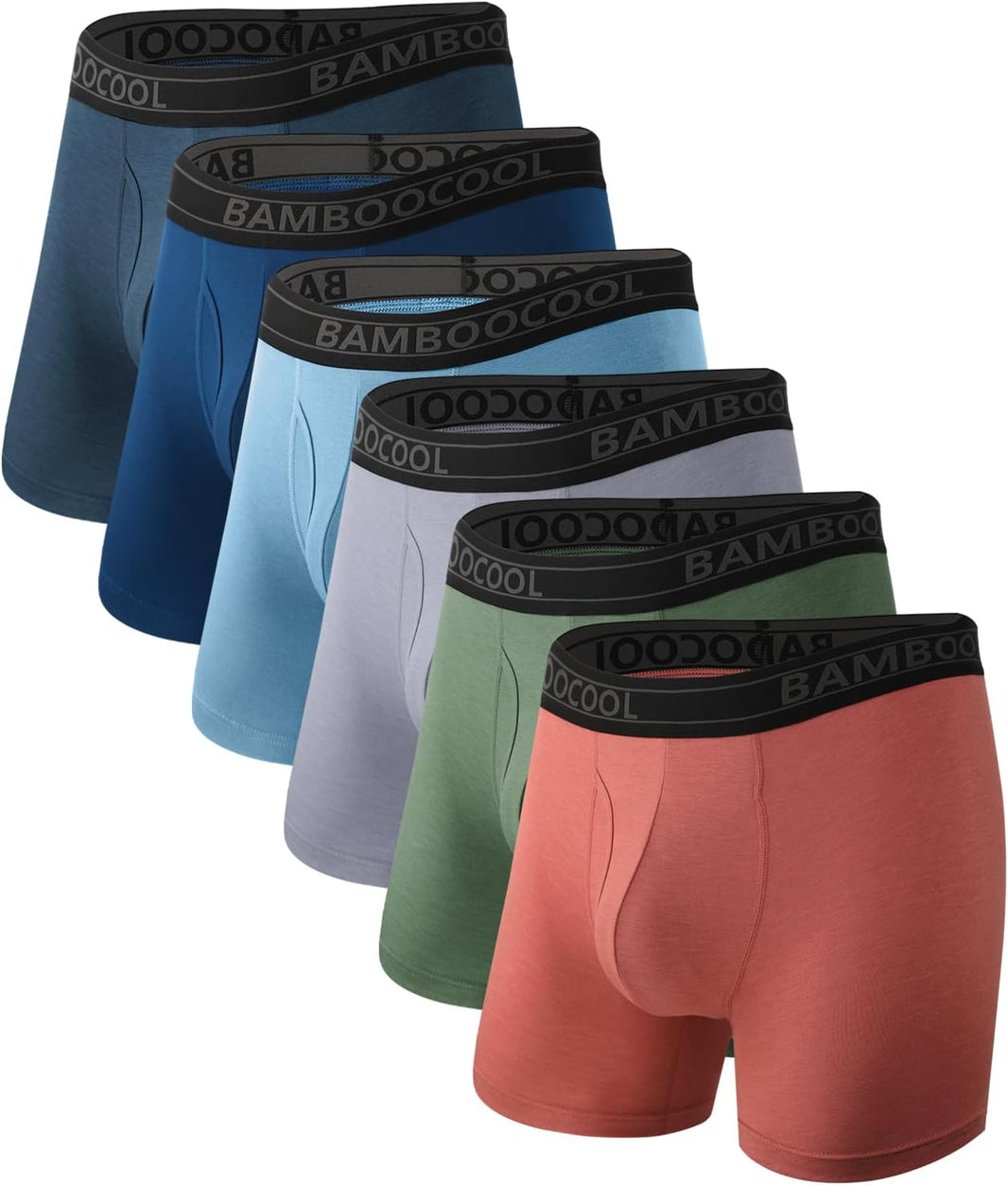 BAMBOO COOL Ultra Soft Mens Underwear Boxer Briefs Multi-pack | Bamboo Fabric‌,No Ride Up,More Breathable Than Cotton-BAMBOO COOL Ultra Soft Mens Underwear Boxer Briefs Multi-pack | Bamboo Fabric‌,No Ride Up,More Breathable Than Cotton