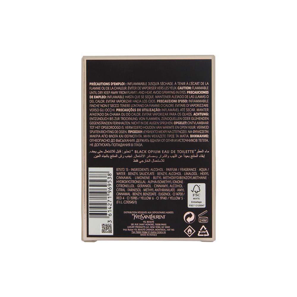 Yves Saint Laurent Eau De Parfum Spray for Women, Black Opium, 3 Ounce |-Yves Saint Laurent Eau De Parfum Spray for Women, Black Opium, 3 Ounce |