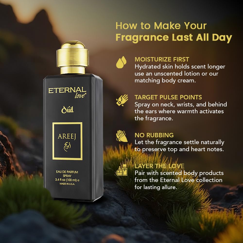 Eternal Love Amber Oud - Long Lasting Unisex Eau de Parfum - Warm Woody Oriental Fragrance with Oud & Amber - Dubai Inspired Arabic Scent - 3.4oz-Eternal Love Amber Oud - Long Lasting Unisex Eau de Parfum - Warm Woody Oriental Fragrance with Oud & Amber - Dubai Inspired Arabic Scent - 3.4oz