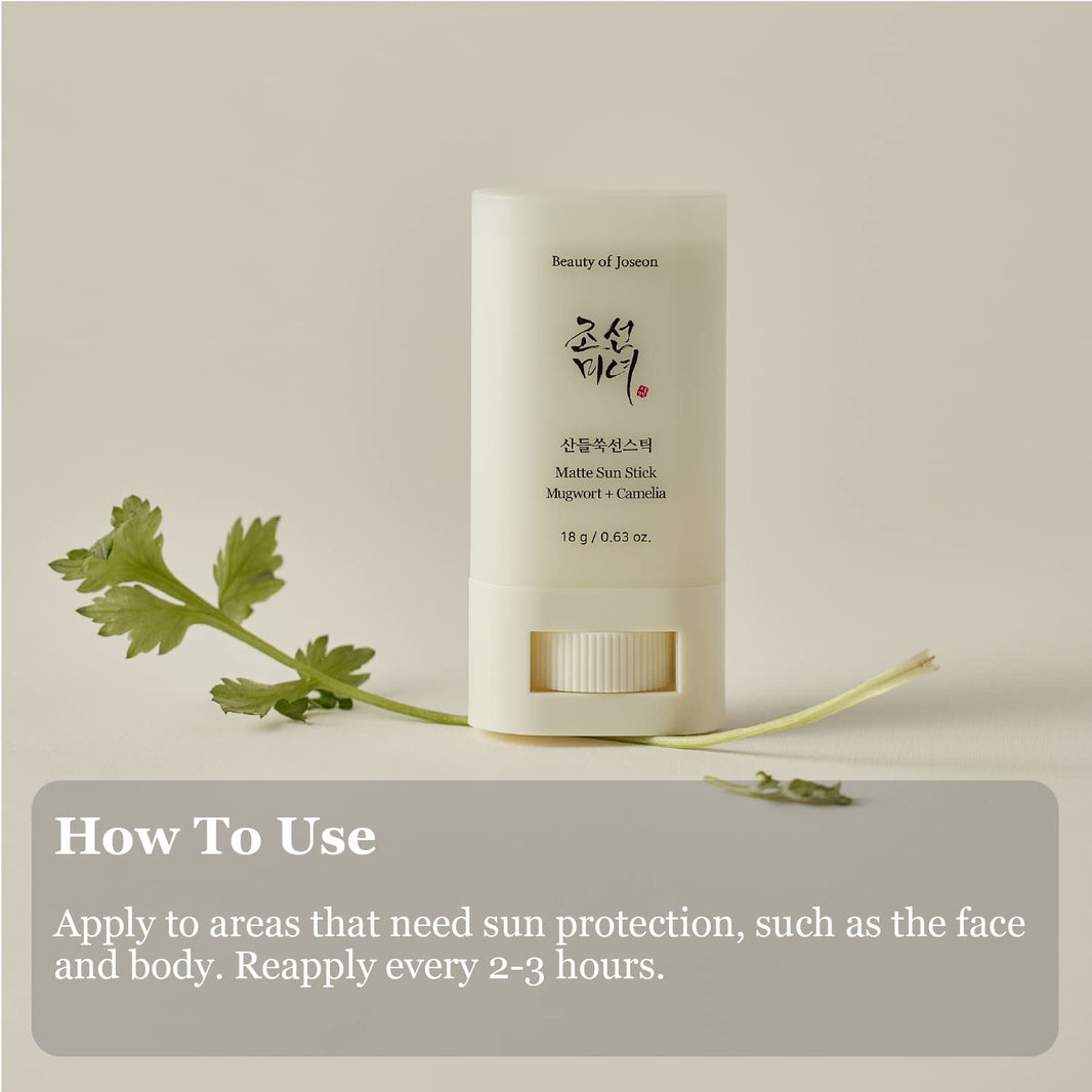 Beauty of Joseon Matte Sun Stick : Mugwort+Camelia SPF 50+ PA++++-Beauty of Joseon Matte Sun Stick : Mugwort+Camelia SPF 50+ PA++++