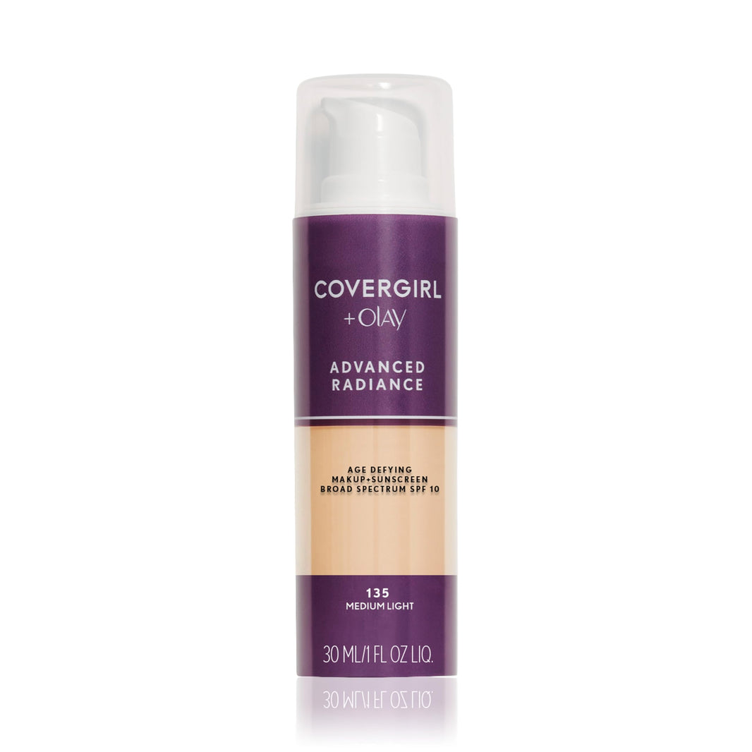 COVERGIRL Advanced Radiance Age-Defying Foundation Makeup, Classic Beige, 1 oz (Packaging May Vary)-COVERGIRL Advanced Radiance Age-Defying Foundation Makeup, Classic Beige, 1 oz (Packaging May Vary)