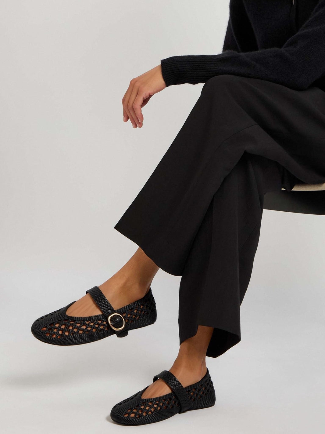 Woven Ballet Flats Women Mesh Raffia Flats Round Toe Mary Janes Comfortable Ballerina Flat Shoes-Woven Ballet Flats Women Mesh Raffia Flats Round Toe Mary Janes Comfortable Ballerina Flat Shoes