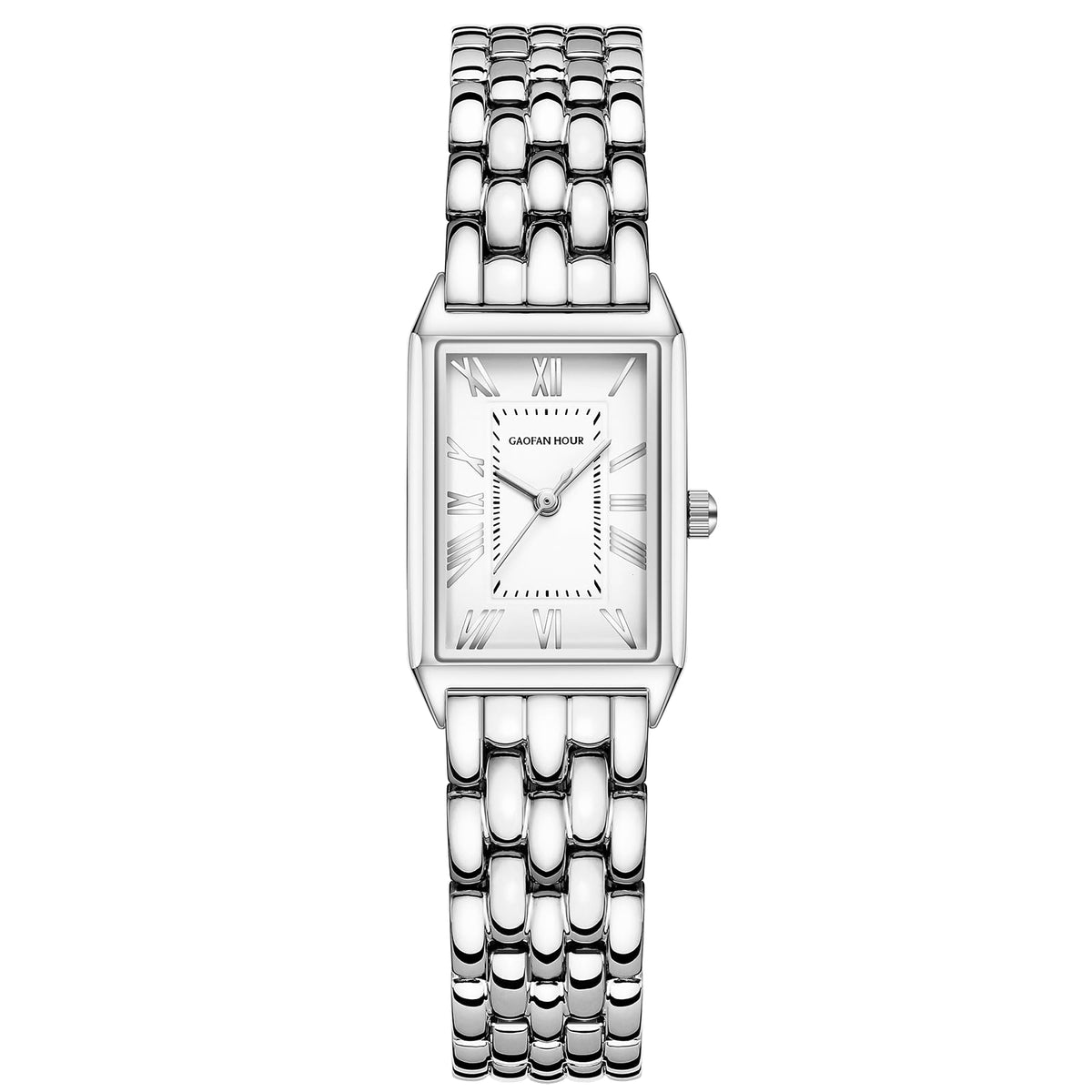 Gold Watches for Women with Vintage Rectangular Case,White Roman Dial,Stainless Steel Band,Adjustment Tool Included,Water Resistant-Gold Watches for Women with Vintage Rectangular Case,White Roman Dial,Stainless Steel Band,Adjustment Tool Included,Water Resistant
