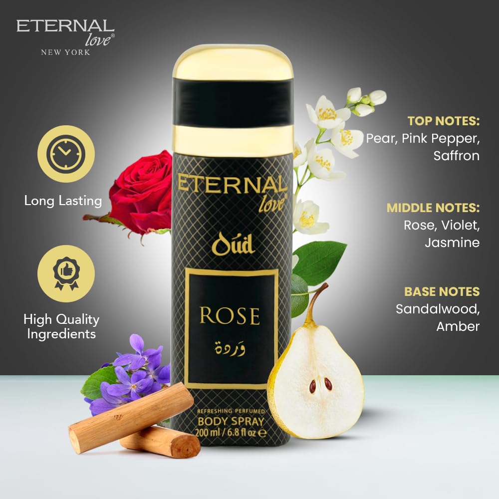 Eternal Love Amber Oud - Long Lasting Unisex Eau de Parfum - Warm Woody Oriental Fragrance with Oud & Amber - Dubai Inspired Arabic Scent - 3.4oz-Eternal Love Amber Oud - Long Lasting Unisex Eau de Parfum - Warm Woody Oriental Fragrance with Oud & Amber - Dubai Inspired Arabic Scent - 3.4oz