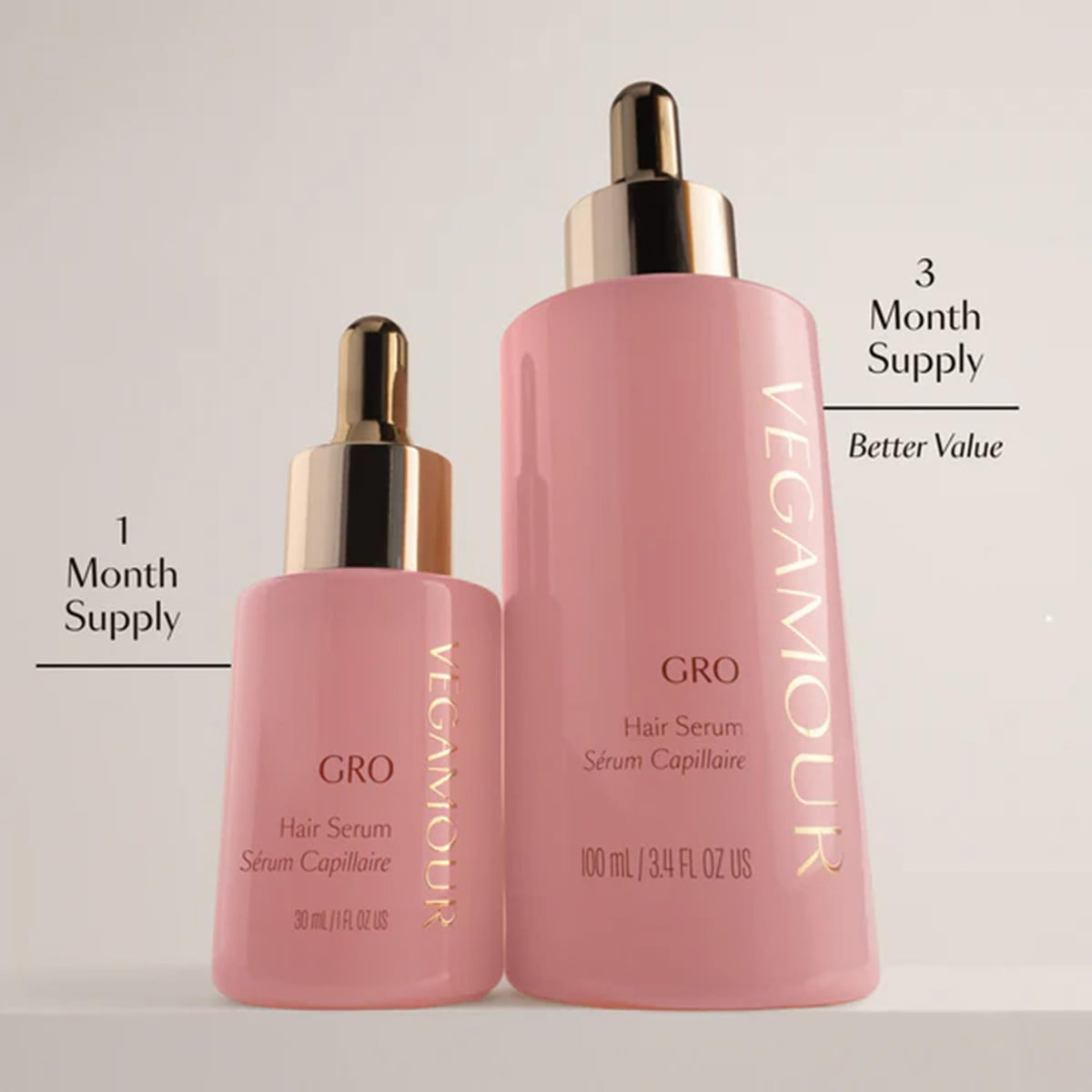 VEGAMOUR GRO Hair Serum for Hair Thinning & Shedding, Thicker Fuller Looking Hair In As Soon As 90 Days, Non Oily, Bergamot Scent, Vegan & Cruelty Free-VEGAMOUR GRO Hair Serum for Hair Thinning & Shedding, Thicker Fuller Looking Hair In As Soon As 90 Days, Non Oily, Bergamot Scent, Vegan & Cruelty Free