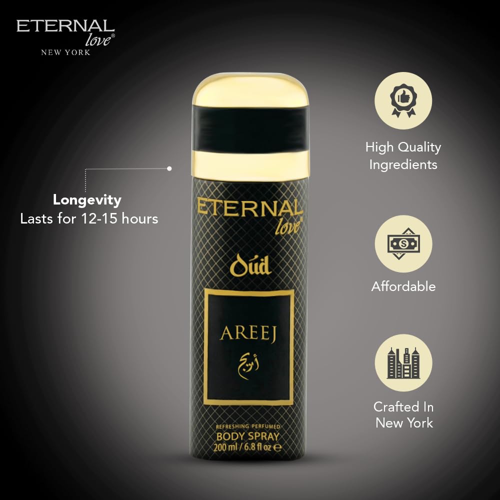 Eternal Love Amber Oud - Long Lasting Unisex Eau de Parfum - Warm Woody Oriental Fragrance with Oud & Amber - Dubai Inspired Arabic Scent - 3.4oz-Eternal Love Amber Oud - Long Lasting Unisex Eau de Parfum - Warm Woody Oriental Fragrance with Oud & Amber - Dubai Inspired Arabic Scent - 3.4oz