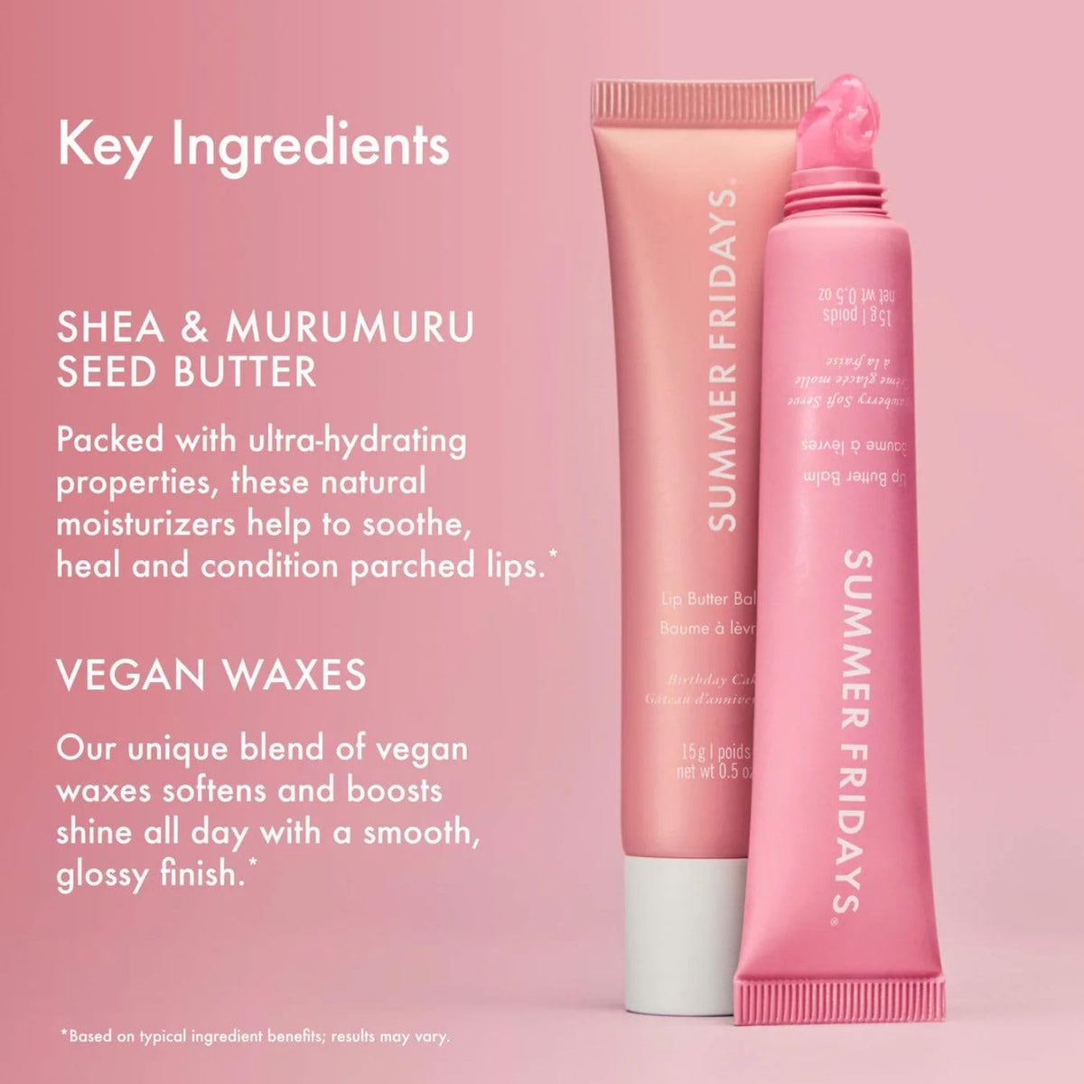 Summer Fridays Lip Butter Balm - Moisturizing Lip Gloss for Instant Shine + Sheer Color - With Nourishing Shea Butter - Everyday Makeup + Skin Care Summer Essentials - Vegan - Pink Sugar (.5 Oz)-Summer Fridays Lip Butter Balm - Moisturizing Lip Gloss for Instant Shine + Sheer Color - With Nourishing Shea Butter - Everyday Makeup + Skin Care Summer Essentials - Vegan - Pink Sugar (.5 Oz)