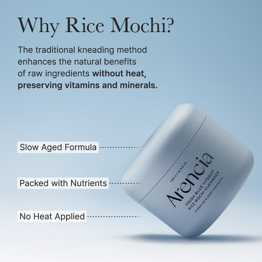 Arencia Fresh Blue Hyssop Rice Mochi Cleanser-Arencia Fresh Blue Hyssop Rice Mochi Cleanser