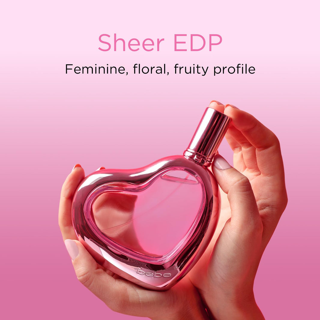 Bebe Sheer Eau de Parfum Spray for Woman - Long Lasting Amber Floral Womens Fragrance - Notes of Citrus Cocktail, Pink Peony and Sandalwood Perfume for Women - 3.4 oz-Bebe Sheer Eau de Parfum Spray for Woman - Long Lasting Amber Floral Womens Fragrance - Notes of Citrus Cocktail, Pink Peony and Sandalwood Perfume for Women - 3.4 oz