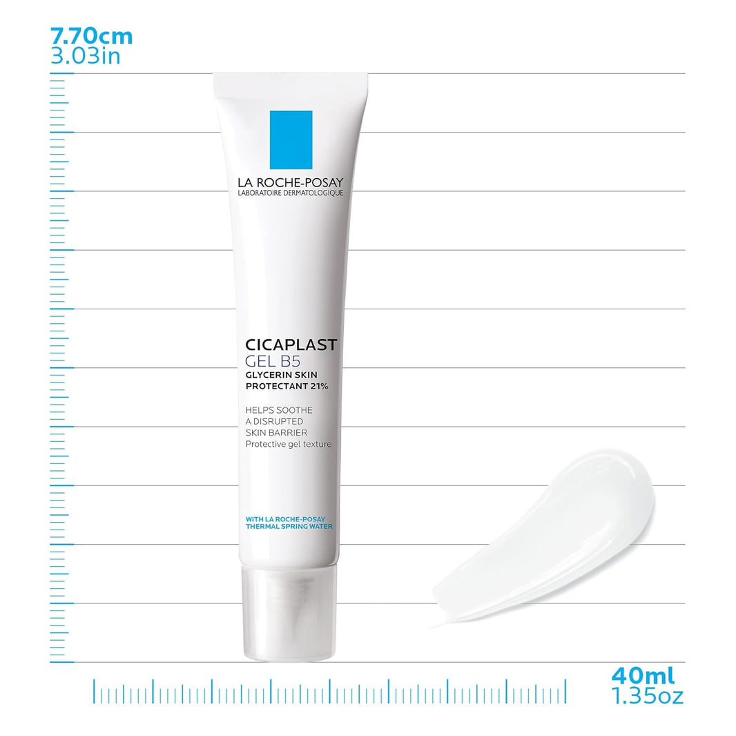 La Roche-Posay Cicaplast Gel B5, Protective Repair Gel for Cracked, Chapped Skin with Madecassoside and Glycerin, Tested Post-Procedure, Post-Stitches, Post-Laser, 1.35 Fl Oz-La Roche-Posay Cicaplast Gel B5, Protective Repair Gel for Cracked, Chapped Skin with Madecassoside and Glycerin, Tested Post-Procedure, Post-Stitches, Post-Laser, 1.35 Fl Oz