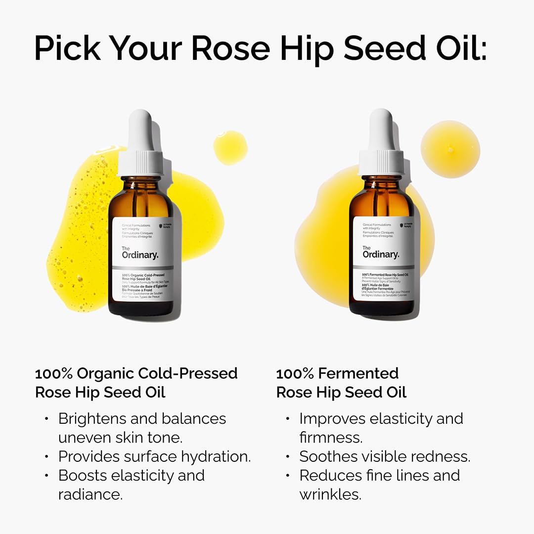 The Ordinary 100% Organic Cold-Pressed Rose Hip Seed Oil, Addresses Signs of Aging by Improving the Appearance of Uneven Skin Tone, Supporting Skin Elasticity, 1 Fl Oz-The Ordinary 100% Organic Cold-Pressed Rose Hip Seed Oil, Addresses Signs of Aging by Improving the Appearance of Uneven Skin Tone, Supporting Skin Elasticity, 1 Fl Oz