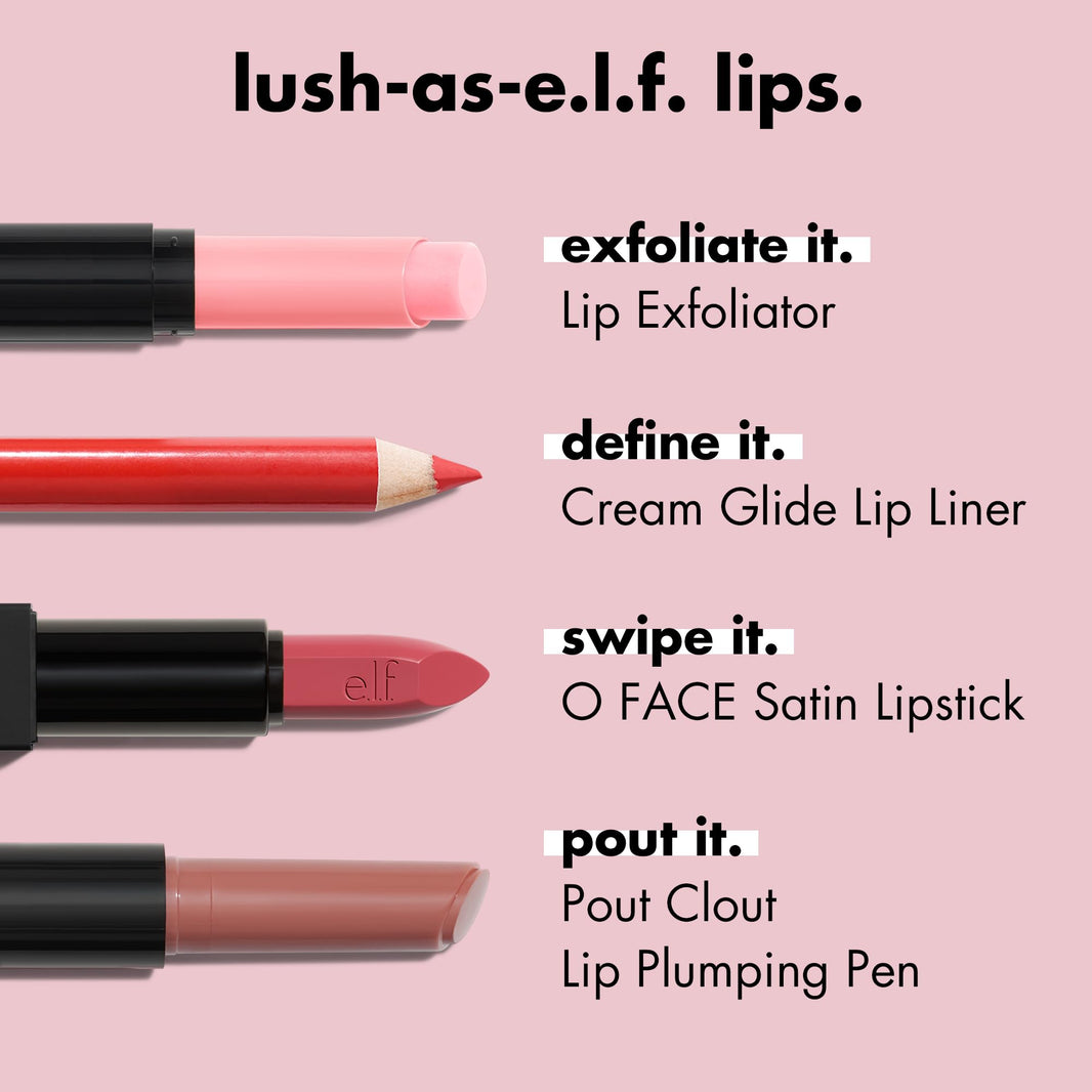 e.l.f. Cream Glide Lip Liner, Highly-Pigmented Pencil For Shaping & Sculpting Lips, Semi-Matte Finish, Vegan & Cruelty-Free-e.l.f. Cream Glide Lip Liner, Highly-Pigmented Pencil For Shaping & Sculpting Lips, Semi-Matte Finish, Vegan & Cruelty-Free