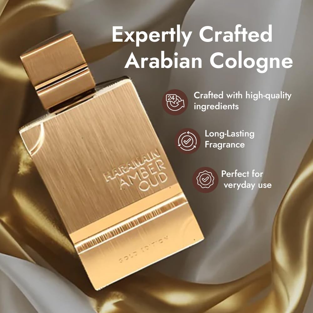 Al Haramain Amber Oud Gold Edition - Arabian Perfume for Women and Men Unisex - Long Lasting Amber - 2 oz-Al Haramain Amber Oud Gold Edition - Arabian Perfume for Women and Men Unisex - Long Lasting Amber - 2 oz
