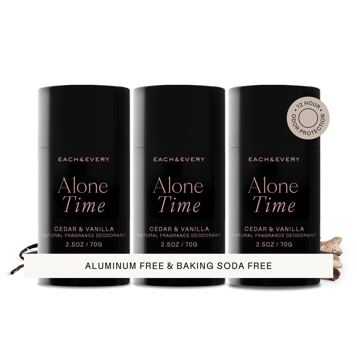 Each & Every Aluminum Free Deodorant for Men & Women - All Natural Deodorant for Sensitive Skin, EWG Verified - Clean, Baking Soda Free, Plant-Based Fragrance, Cedar & Vanilla (3 Pack, 2.5oz)-Each & Every Aluminum Free Deodorant for Men & Women - All Natural Deodorant for Sensitive Skin, EWG Verified - Clean, Baking Soda Free, Plant-Based Fragrance, Cedar & Vanilla (3 Pack, 2.5oz)