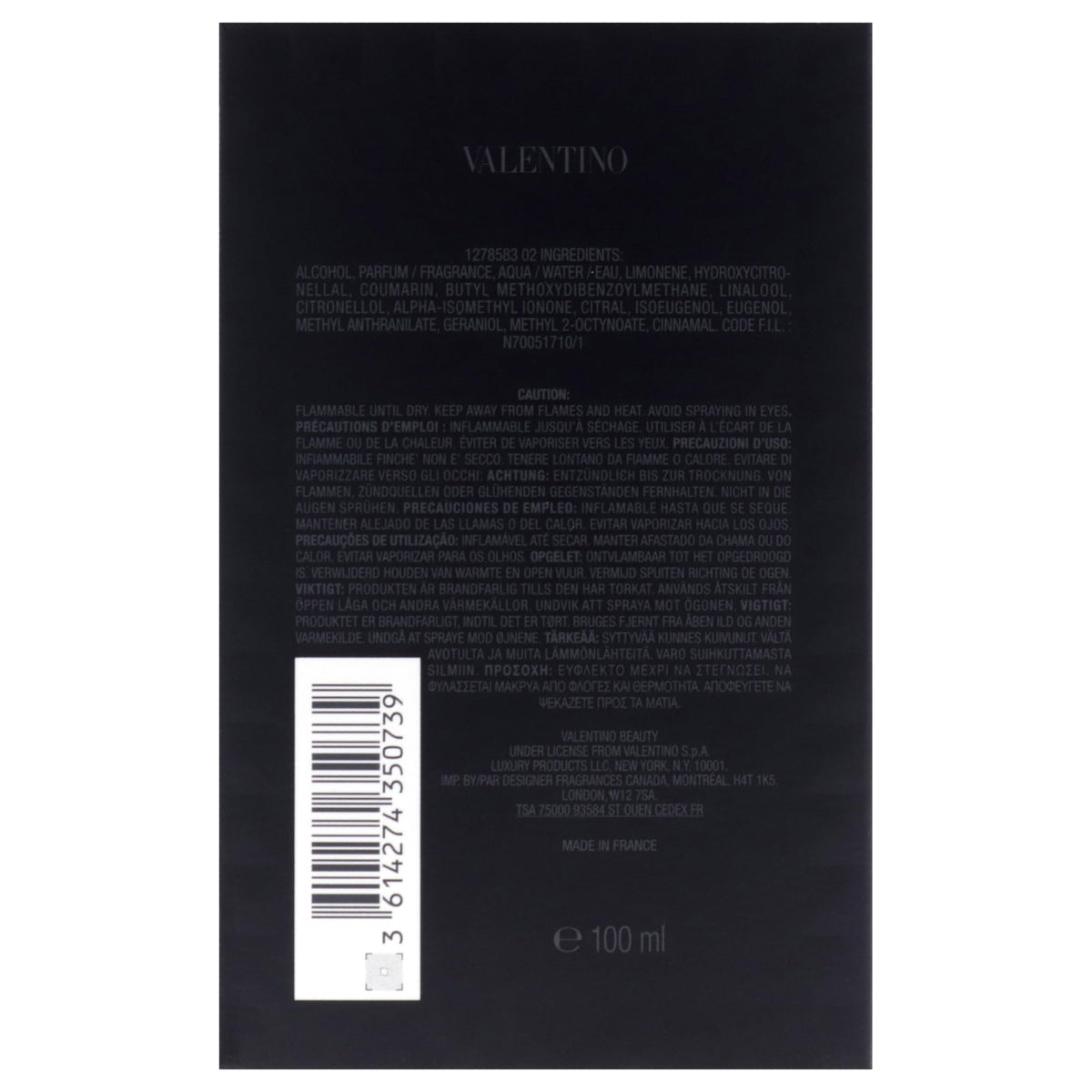 Valentino Uomo Born In Roma Intense for Men 3.4 oz Eau de Parfum Intense Spray-Valentino Uomo Born In Roma Intense for Men 3.4 oz Eau de Parfum Intense Spray
