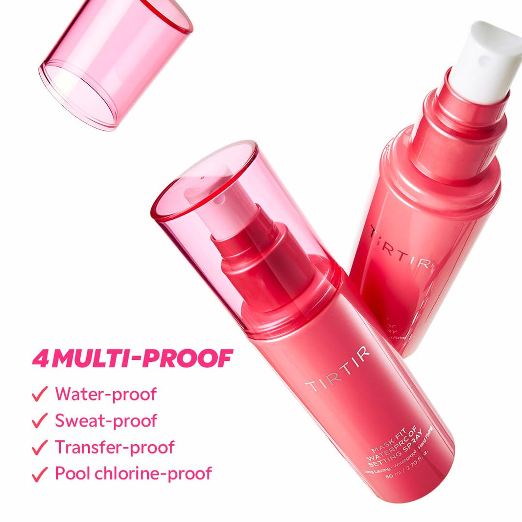 TIRTIR Waterproof Setting Spray – 24 Hour Long Lasting Fix, Sweatproof Water Resistant Makeup Finisher – Ethanol Free, Semi Matte Finish for Oily Skin – Korean Makeup Fixer-TIRTIR Waterproof Setting Spray – 24 Hour Long Lasting Fix, Sweatproof Water Resistant Makeup Finisher – Ethanol Free, Semi Matte Finish for Oily Skin – Korean Makeup Fixer