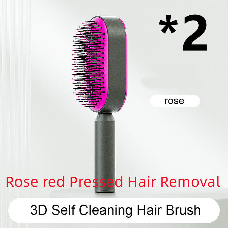 Self Cleaning Hair Brush For Women One-key Cleaning Hair Loss Airbag Massage Scalp Comb Anti-Static Hairbrush-ac5a3c84af102a08318ff7c56e51cc1c