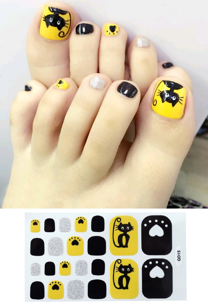 Nail Foot Sticker Cute Waterproof Foot Nail Sticker-4a13c4e2337dfc0f6b94065910d3a919