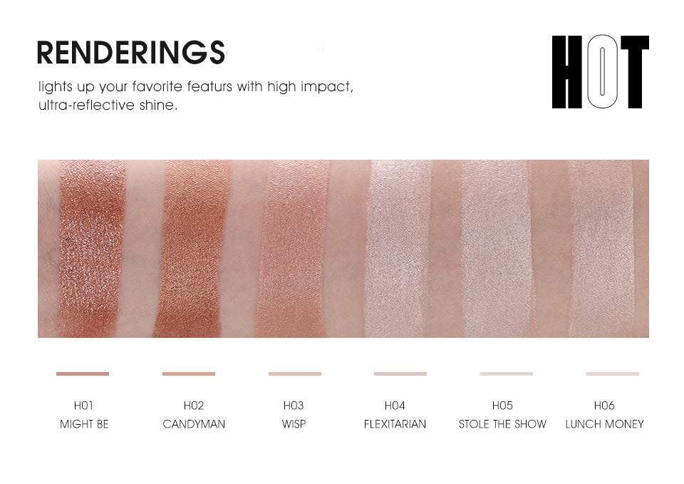 MYS Brand Face Makeup Powder 6 color Waterproof Minerals Shimmer Brightener Contour Glow Kit Bronzer Highlighter Makeup Palettes-c18751e8e381b5bef72dbb51f02d3288