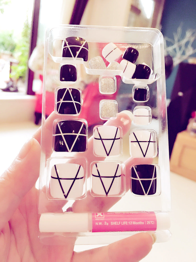 Pro Artificial Acrylic Toe Nails 24pcs Patch-b5b64f15dc53971b166301d515931242