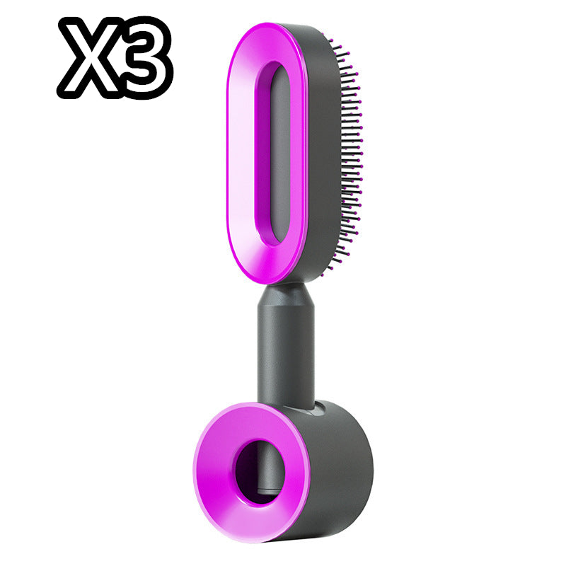 Self Cleaning Hair Brush For Women One-key Cleaning Hair Loss Airbag Massage Scalp Comb Anti-Static Hairbrush-e2624311cd0ee386c4e14cce81ffd006
